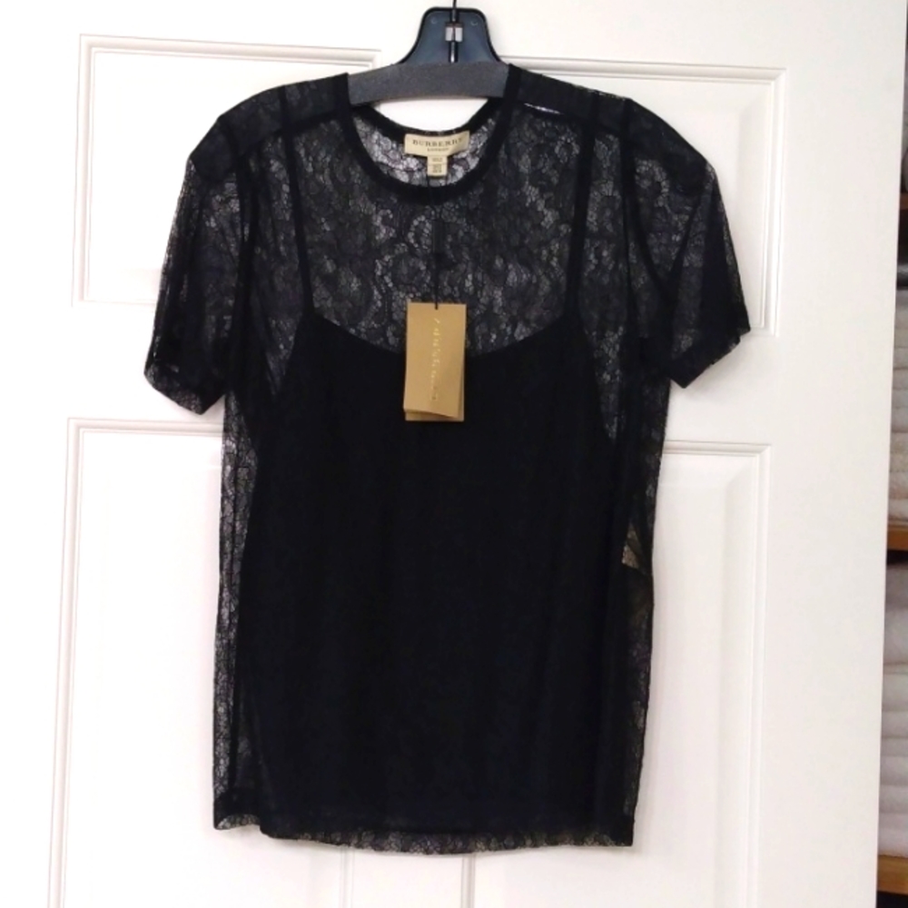 ❤️HP❤️ BURBERRY LONDON BLACK LACE / CAMI TOP NEIMAN MARCUS